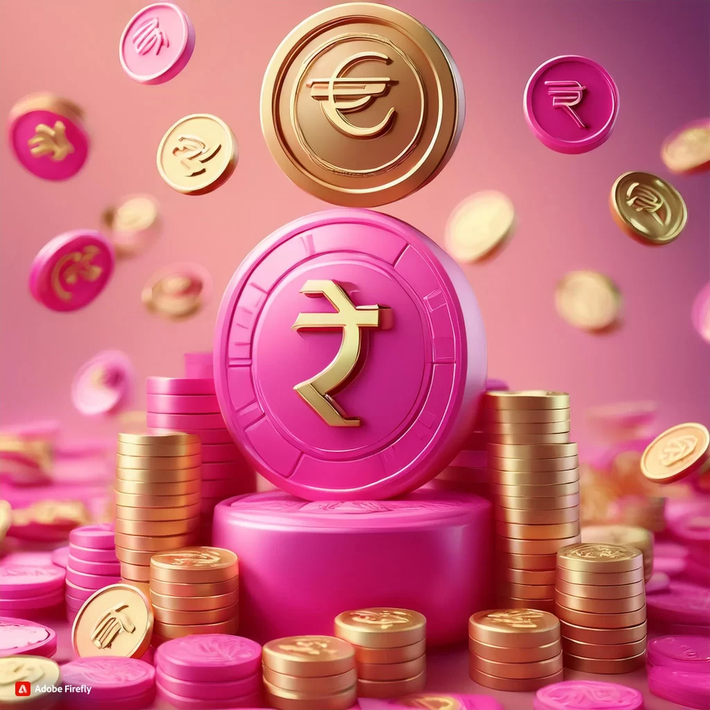 Firefly 3d pink lottery winning chips and use rupee as coins 59160